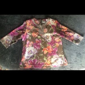 Alfred Dunner Floral Print Top